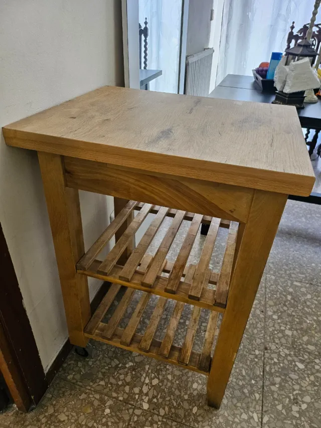 Carrito auxiliar madera abedul BEKVÄM