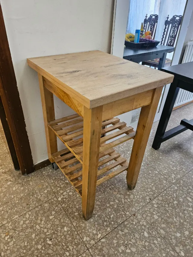 Carrito auxiliar madera abedul BEKVÄM