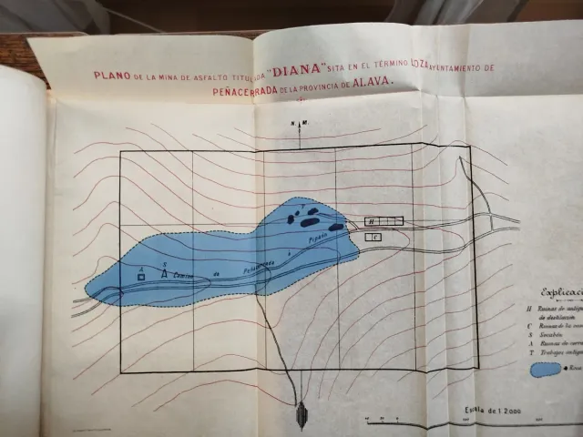 Memoria y Plano Mina Diana 1909 Peñacerrada Alava
