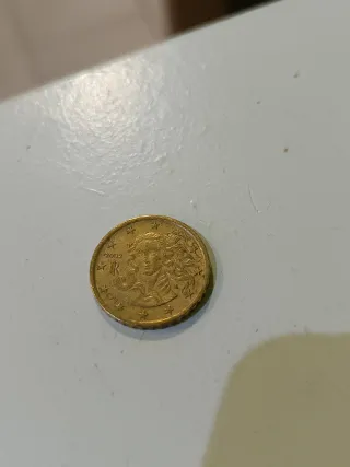 Moneda 10 céntimos Italia 2002