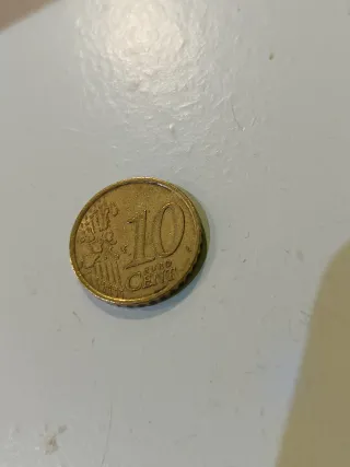 Moneda 10 céntimos Italia 2002