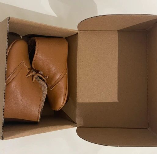 Patuco piel marrón forrado