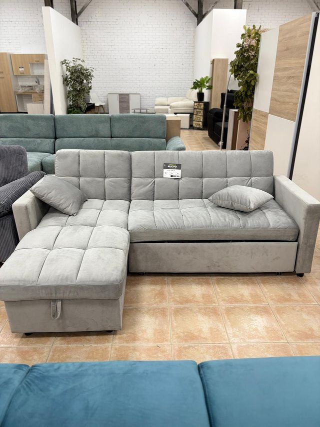 Oferta!! Sofá Cama Chaise Longue con Arcón