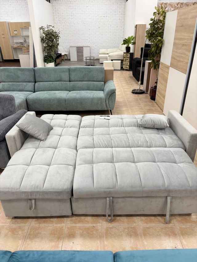 Oferta!! Sofá Cama Chaise Longue con Arcón