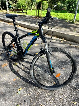 Bicicleta MTB BTWIN Negra/Azul
