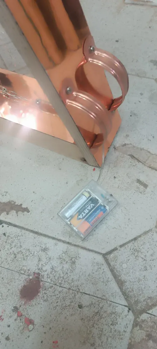 Albero di Natale in legno con luci led a batteria