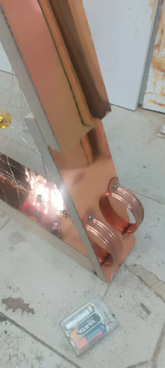 Albero di Natale in legno con luci led a batteria