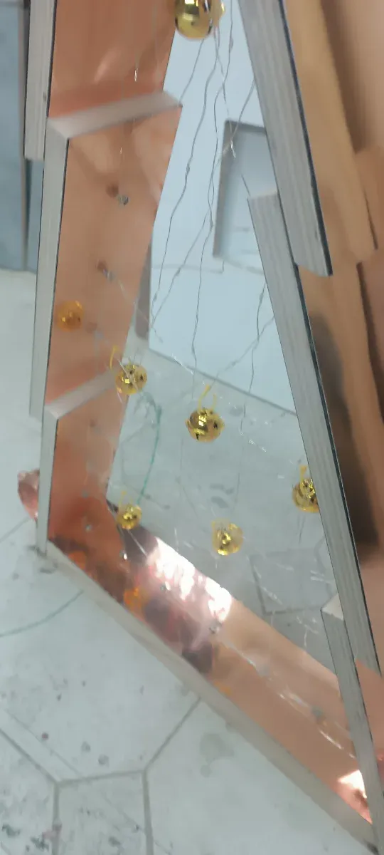 Albero di Natale in legno con luci led a batteria