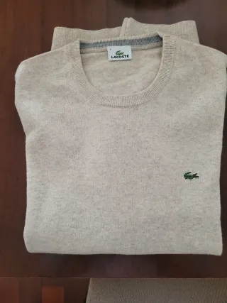 Jersey Lacoste Beige Talla 8 Semi Nuevo