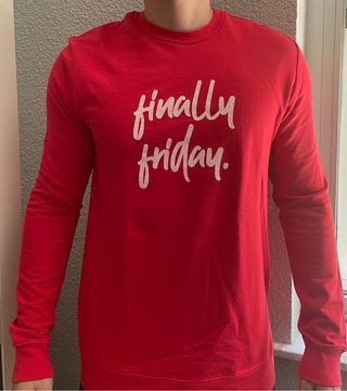 Sudadera roja Bershka - Talla M