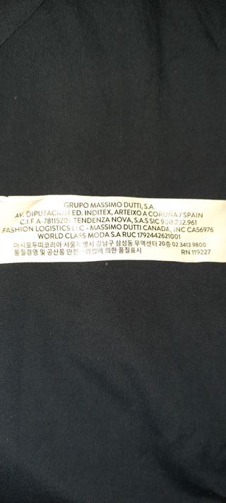 Camisa Massimo Dutti Talla M Negra