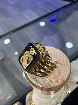 Anillo Oro 18k 6g Negro