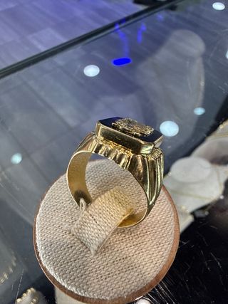 Anillo Oro 18k 6g Negro