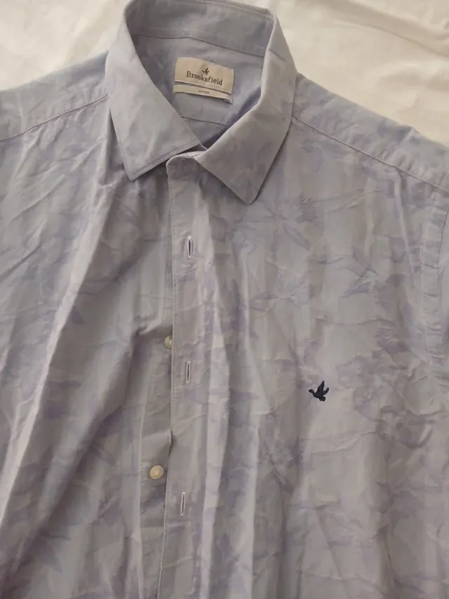 Camisa Brookfield Azul Estampada