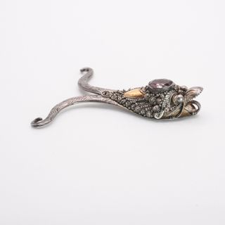 Ciondolo Argento 925 Granato Oro Giallo