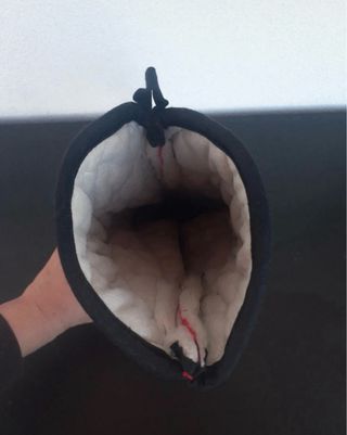 Guanto da forno rosso in tessuto