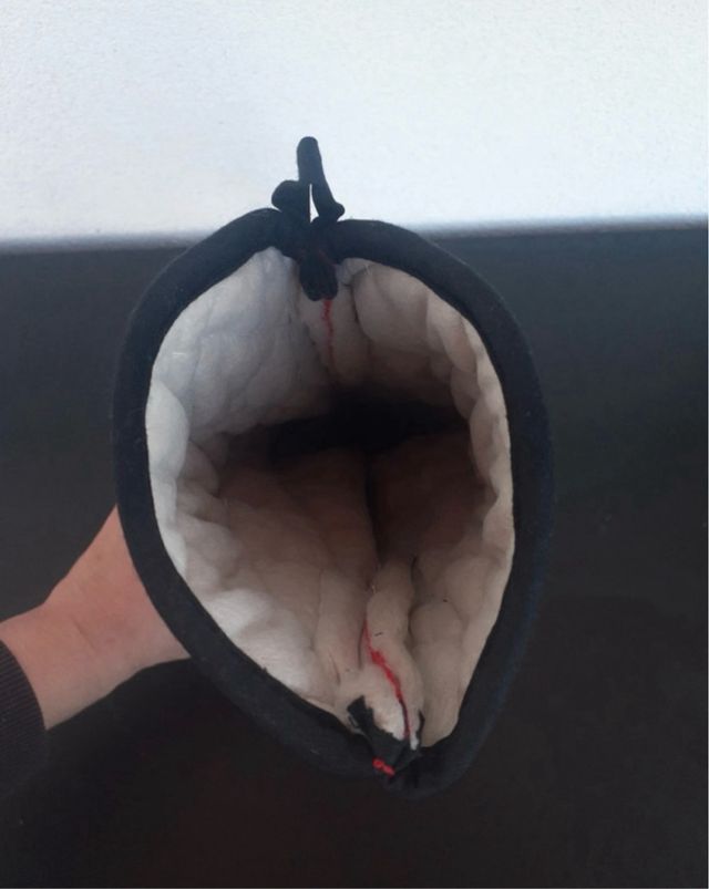 Guanto da forno rosso in tessuto