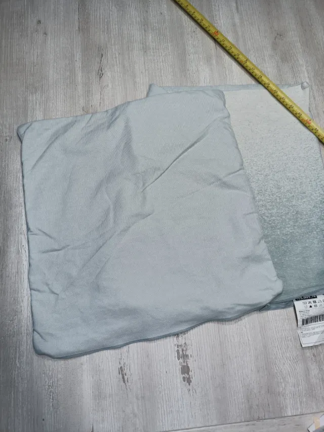 2 Fundas Cojín Ikea Degradado Teal Blanco