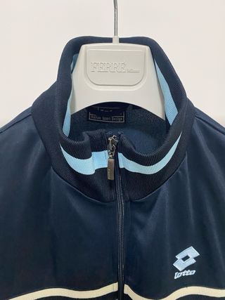 Tuta completa sportiva Lotto blu felpa + pantalone