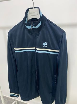 Tuta completa sportiva Lotto blu felpa + pantalone