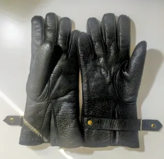 Guantes de piel hombre negros