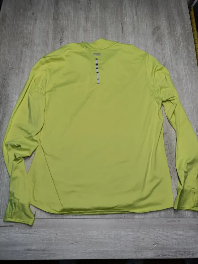 Sudadera XL running Kalenji amarillo con reflectan
