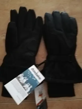 Guantes Hombre Negro Impermeables