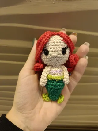 Bambola Amigurumi Ariel Sirenetta Uncinetto