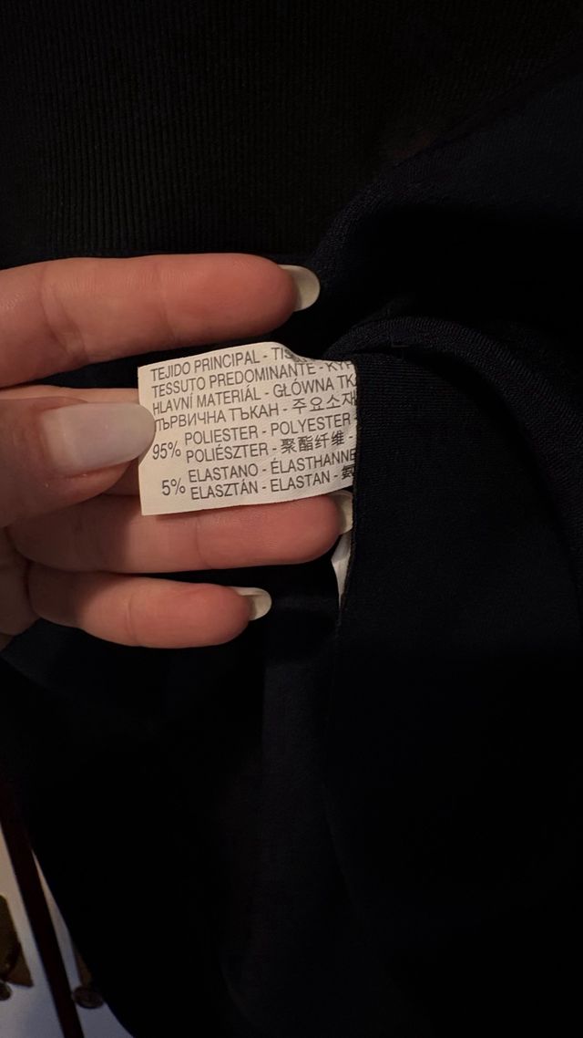 Vestido Zara Negro y Azul