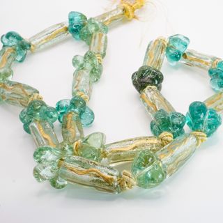 Collana Murano Vetro Oro e Verde