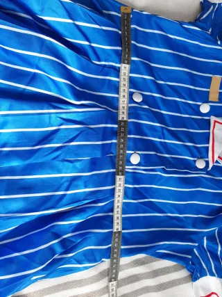 Disfraz adulto rayas azul y blanco