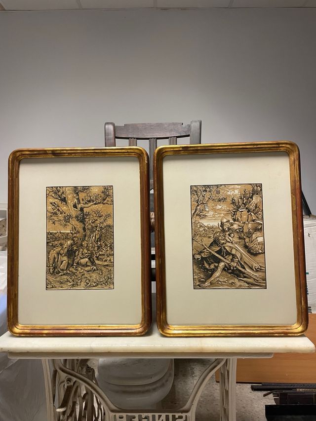 Pareja Láminas Vintage Albrecht Dürer