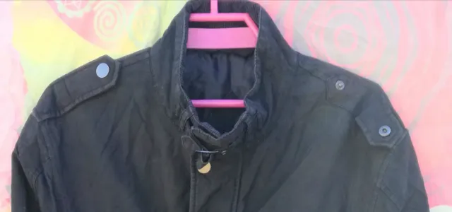 ABRIGO PLUMIFERO TELA TIPO VAQUERA Y PANA MARRÓN