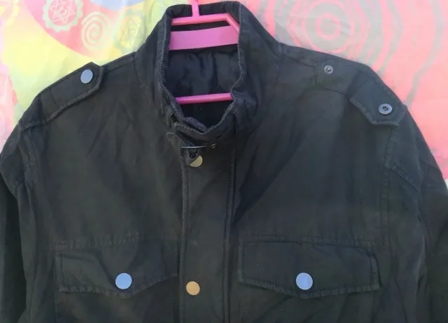 ABRIGO PLUMIFERO TELA TIPO VAQUERA Y PANA MARRÓN