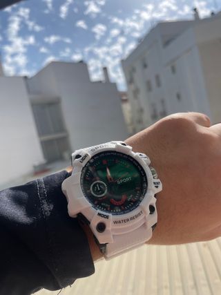 Reloj Sport-Shock Blanco y Verde