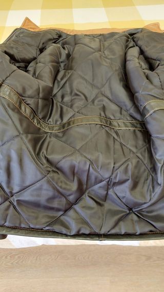 Chaquetón caballero negro y marrón