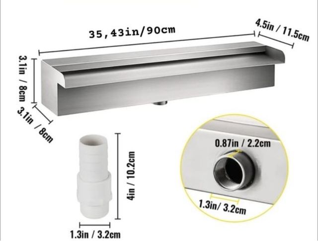 Cascada piscina 90cm