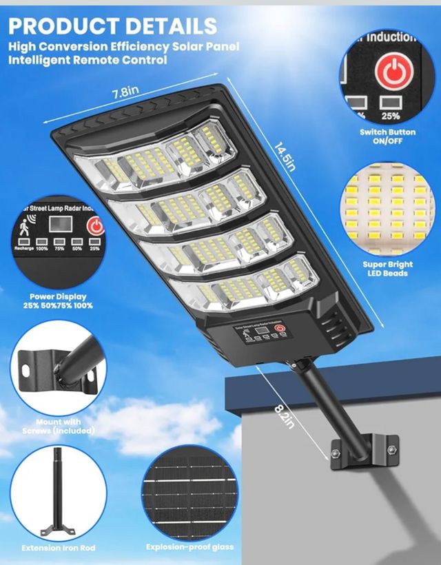 Faróis solares de 6000 k