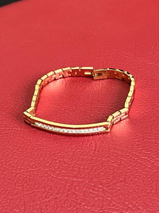 Braccialetto color Oro Cristalli Uomo Donna