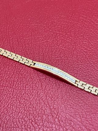 Braccialetto color Oro Cristalli Uomo Donna