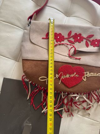 Borsa Gai Mattiolo camoscio beige e marrone