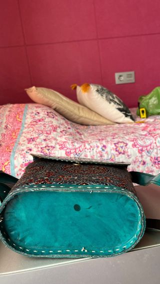 Bolso de piel étnico multicolor