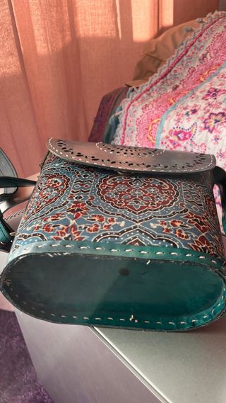 Bolso de piel étnico multicolor