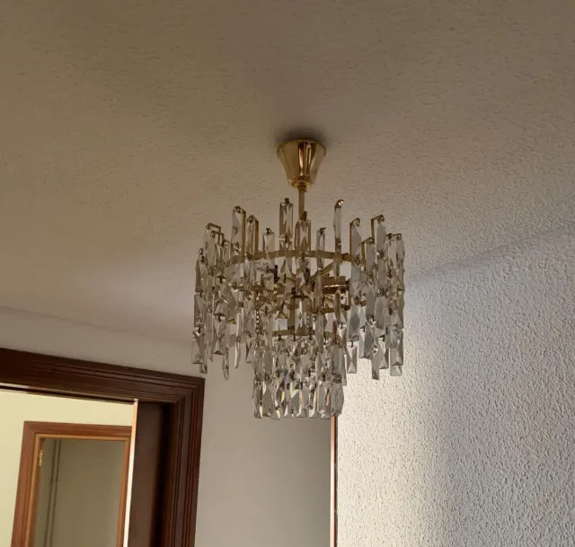 Lámpara de techo cristal Murano años 70