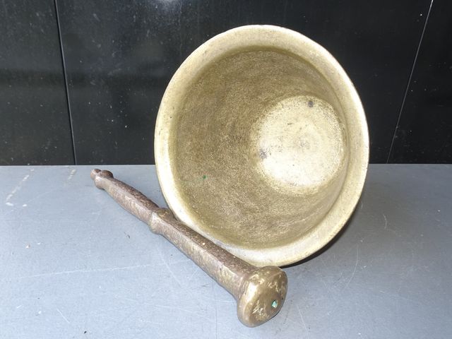 Almirez / Mortero Bronce Antiguo León