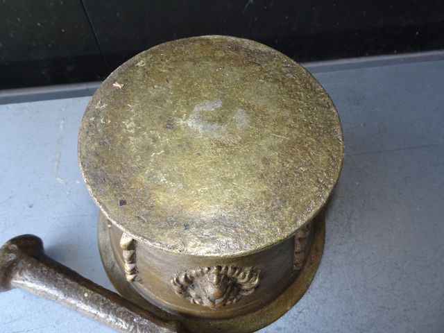 Almirez / Mortero Bronce Antiguo León