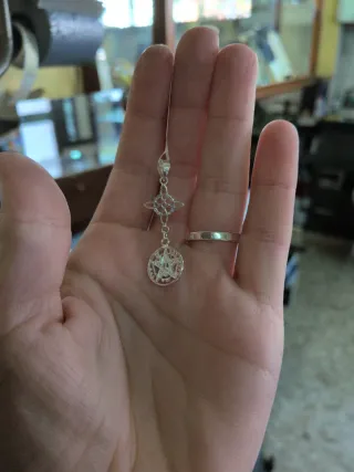 Colgante Nudo de Bruja y Tetragrámaton Plata