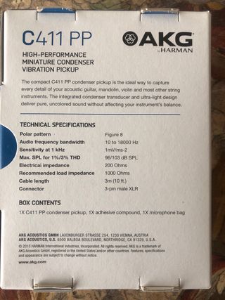 AKG C411 PP Vibración Pickup