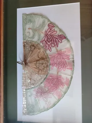 Abanico de encaje bolillos