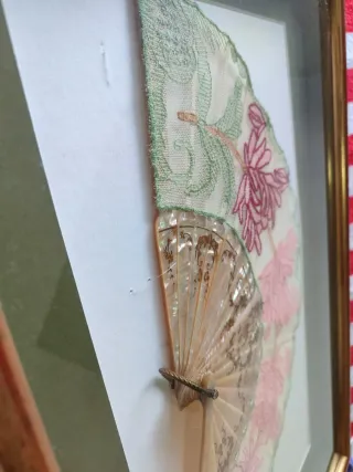 Abanico de encaje bolillos